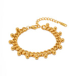 Load image into Gallery viewer, 18k Elegant Beaded Cuban Link Bracelet
