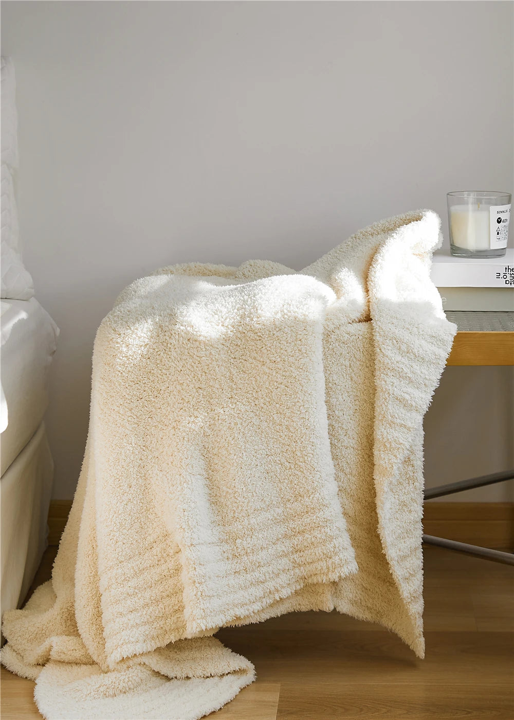 Downy Knitted Microfiber Throw Blanket - Breathable and Portable