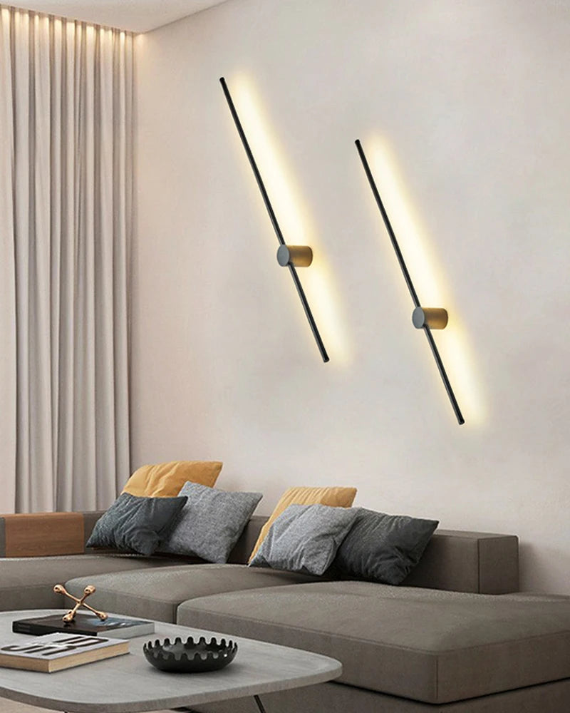 Modern Indoor 350° Rotatable Ambient Wall Sconce in Black or Gold