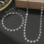 Load image into Gallery viewer, Dainty Spiral Hearts Bracelet and Necklace Set
