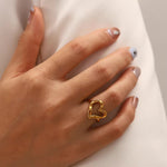 Load image into Gallery viewer, 18k Melted Heart Ring

