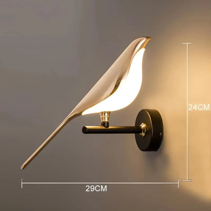 Golden Magpie Wall Sconce Light Fixture