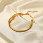 Load image into Gallery viewer, 18k Triple Layered Herringbone Bracelet
