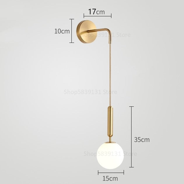 Simple Nordic Globe Luxury Wall Light Fixture
