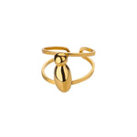 Load image into Gallery viewer, Adjustable Open Band Bubble Letter Initial Ring
