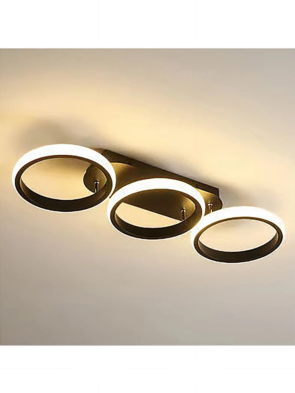 Minimalist Black Square Interior Ceiling Light in Black