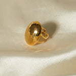Load image into Gallery viewer, 18k Hammered Oval Dual Band Ring
