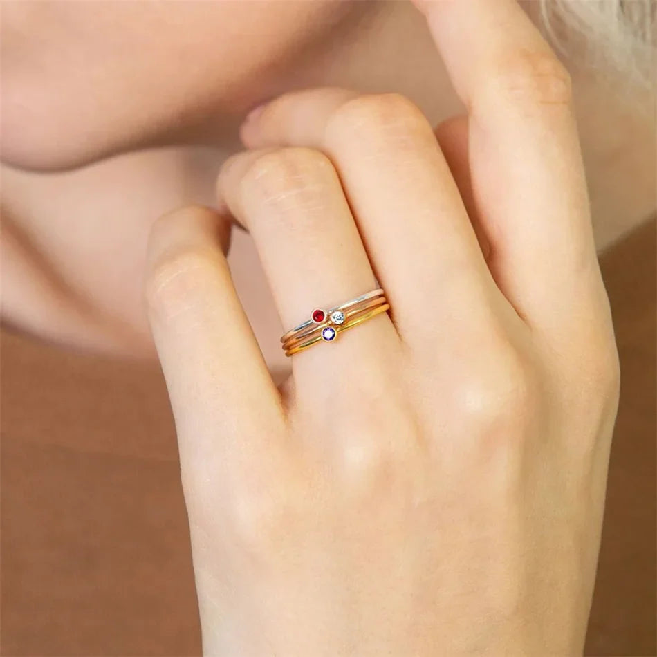 Dainty Treasure Birthstone Ring