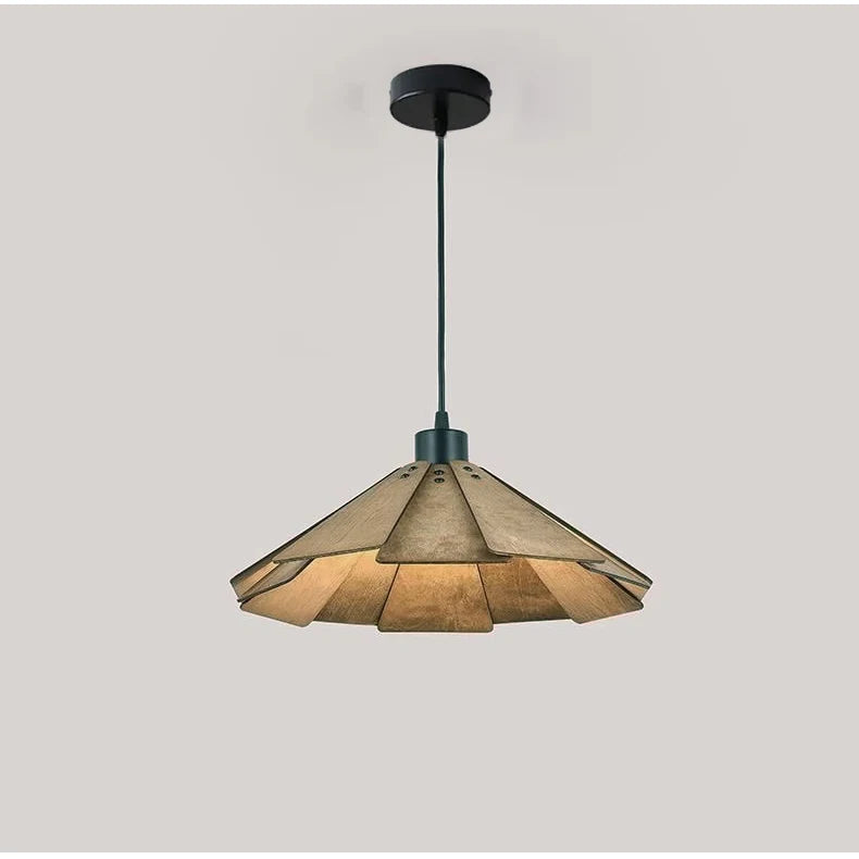 Wabi-Sabi Style Wood Pendant Light Fixture