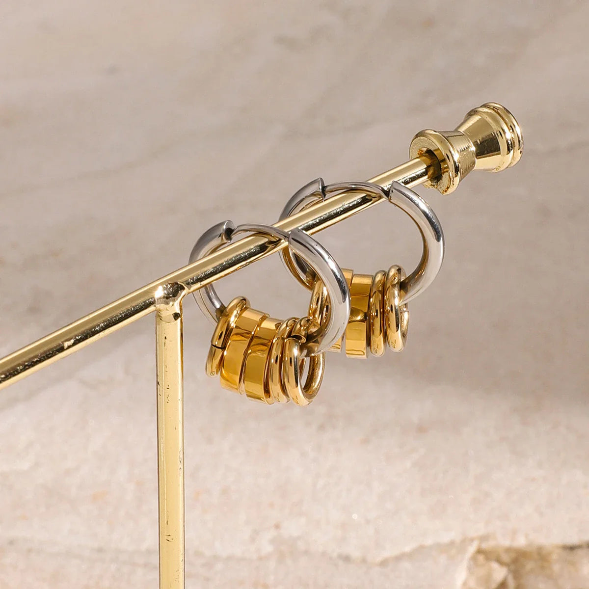 Dainty huggie hoop spiral earrings