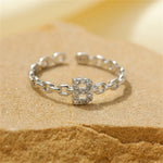 Load image into Gallery viewer, Dainty Diamond Letter Initial Ring
