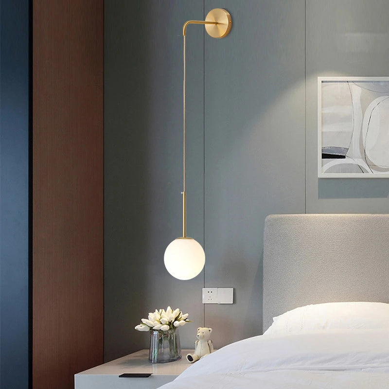 Simple Nordic Globe Luxury Wall Light Fixture