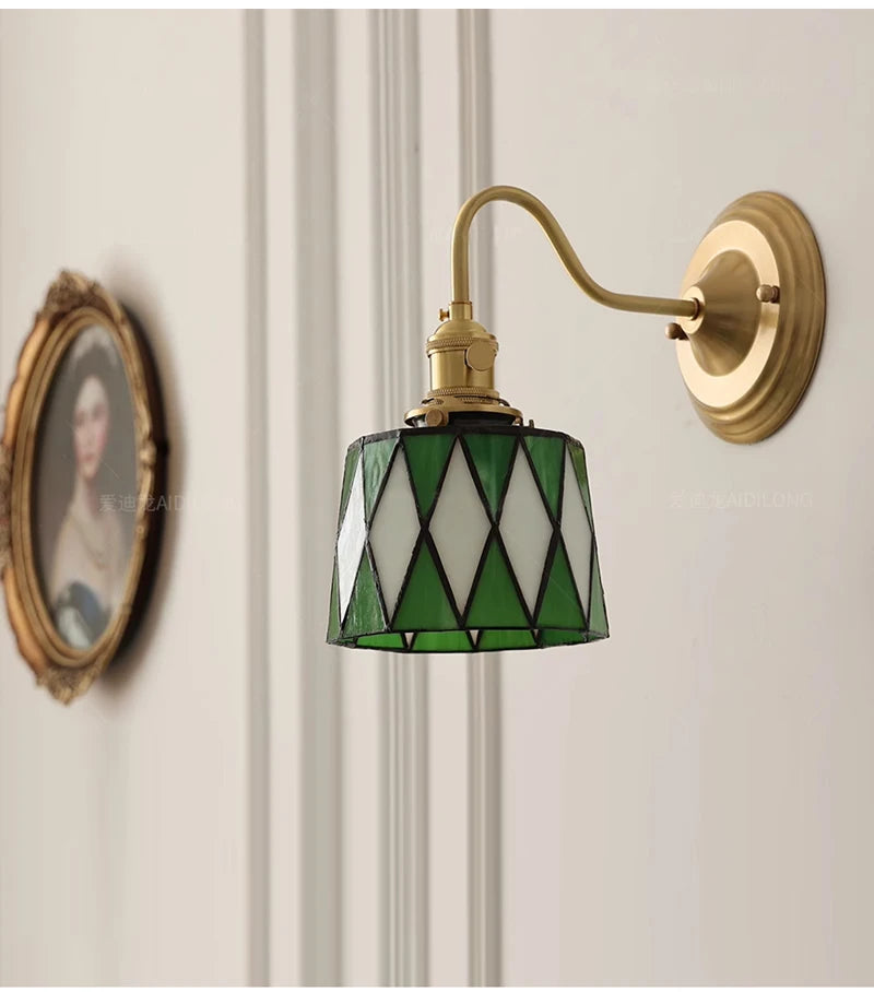 Vintage Industrial Copper Wall Light Fixture