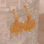 Load image into Gallery viewer, Dainty Sun Charm Textured Earring
