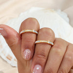 Load image into Gallery viewer, Dainty Shell Paved Dainty Diamond Ring
