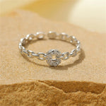Load image into Gallery viewer, Dainty Diamond Letter Initial Ring
