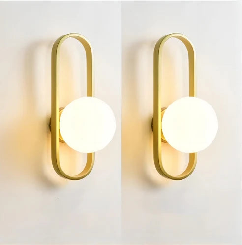 Minimalist Glass Globe Indoor Wall Light Fixture