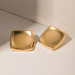 Load image into Gallery viewer, Poppy Gold Square Earrings
