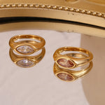 Load image into Gallery viewer, 18k Oval Diamond Cut Ring
