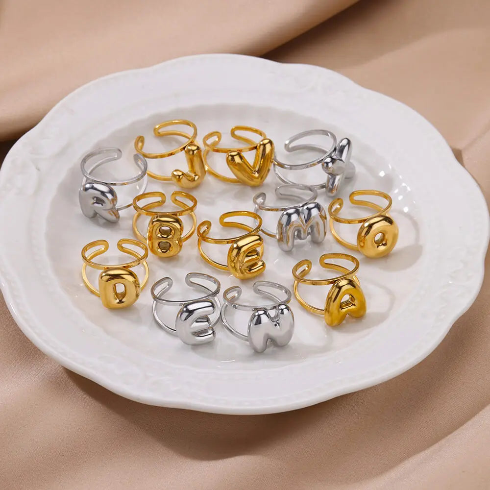 Puffy Letter Ring