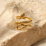 Load image into Gallery viewer, Adjustable Spiraling Snake Ring
