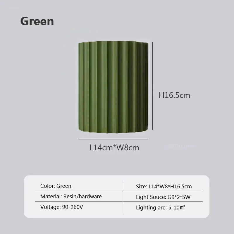 Nordic Corrugated Resin Wall Lamp