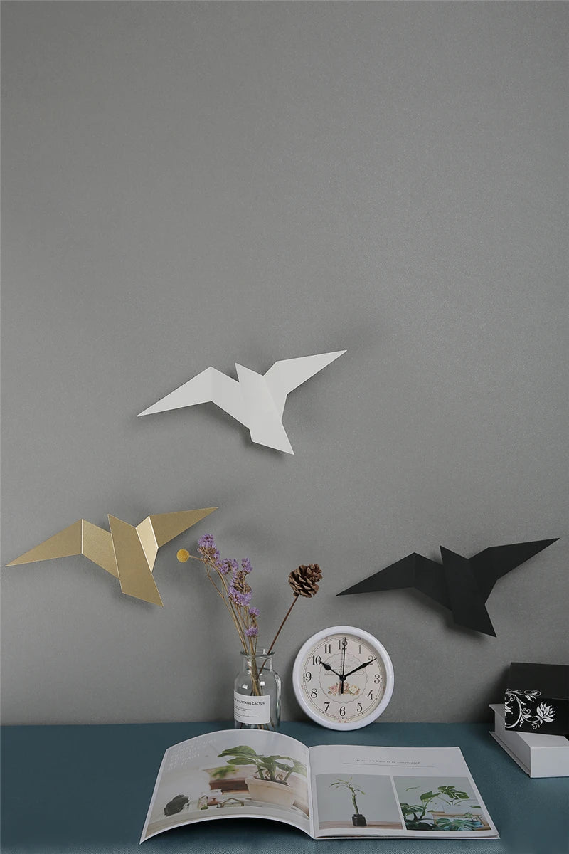 Nordic Iron Art Flying Bird Wall Lamps Light Fixture