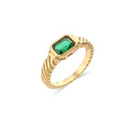 Load image into Gallery viewer, Cross Striped Baguette Diamond Ring
