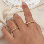 Load image into Gallery viewer, Dainty Shell Paved Dainty Diamond Ring
