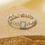 Load image into Gallery viewer, Dainty Diamond Letter Initial Ring
