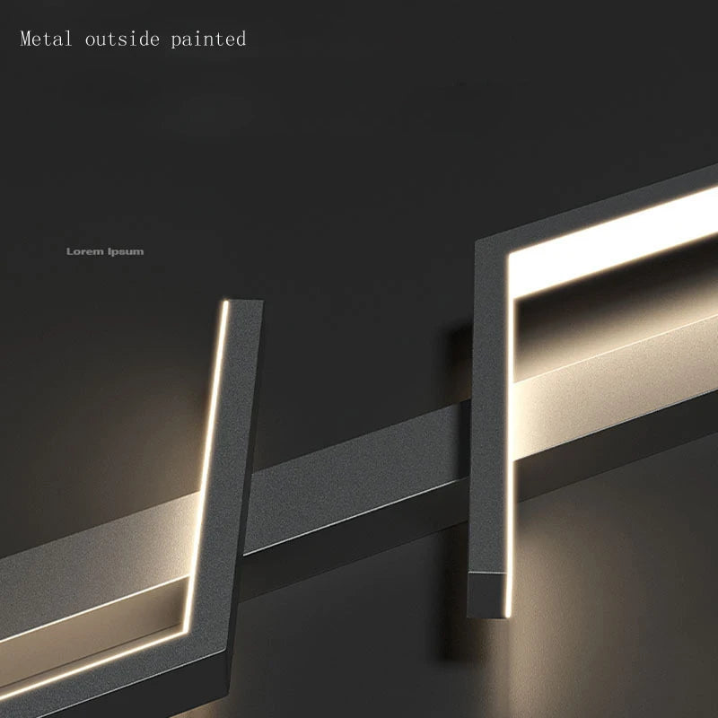 Modern Minimalist LED Wall Light Fixture In Black or Gold