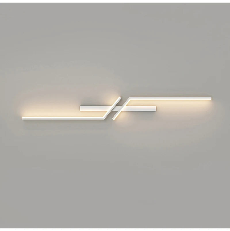 Modern Minimalist LED Wall Light Fixture In Black or Gold