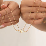 Load image into Gallery viewer, Dainty Magnetic Star Necklace Pair

