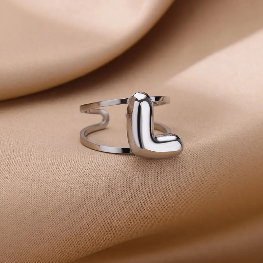Puffy Letter Ring