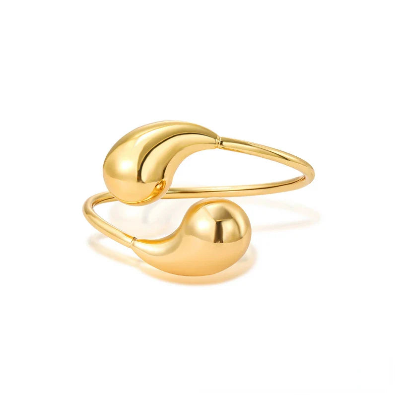 Bold water drop bangle bracelet
