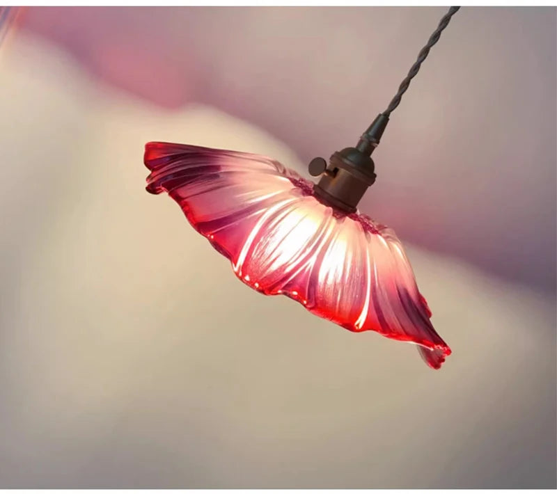 Vintage Flower Glass Ceiling Light