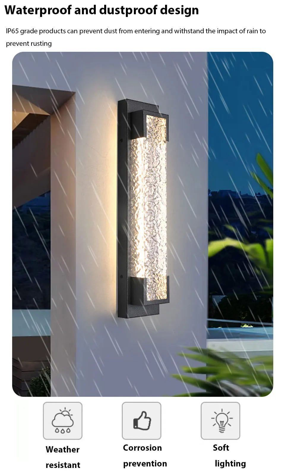 Dimmable Outdoor LED Wall Sconce In Stainless Steel