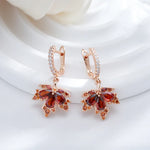 Load image into Gallery viewer, Dainty Autumn Maple Leaf Earrings
