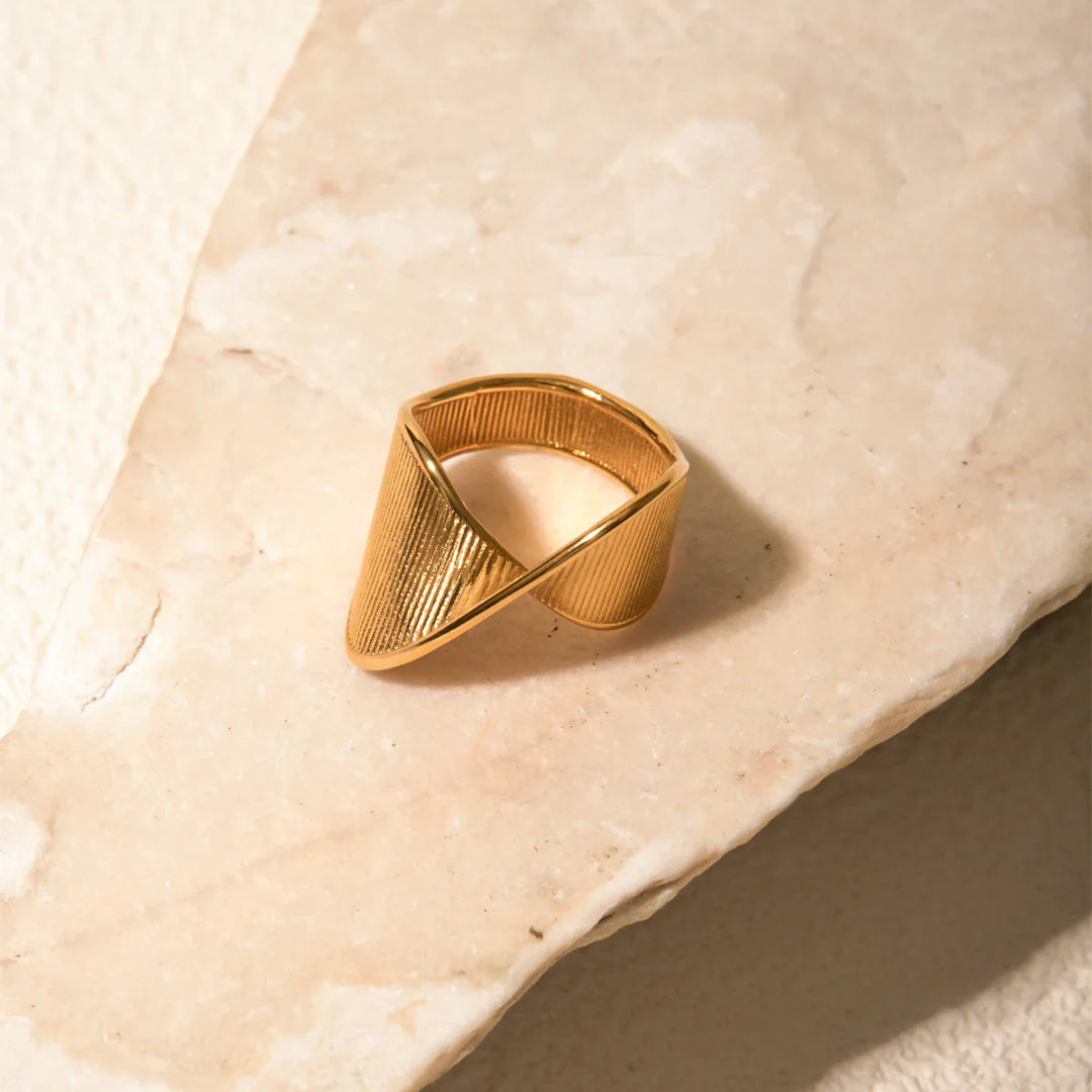 Spiral Twist Textured Ring