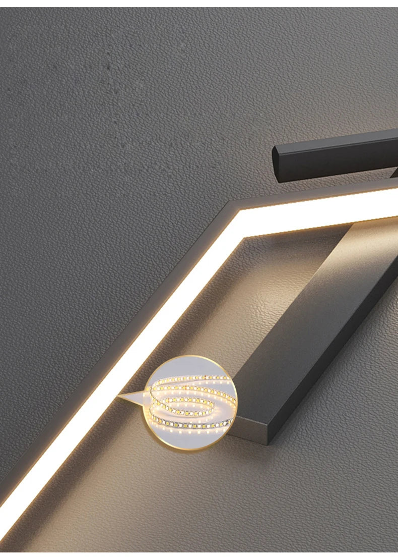 Modern Minimalist LED Wall Light Fixture In Black or Gold