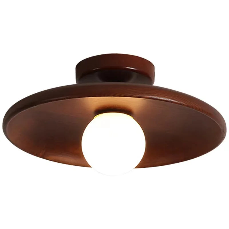 Simple Modern Wooden Flush Mount Ceiling Light