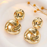 Load image into Gallery viewer, Stacked Pretzel Spiral Twist Earrings

