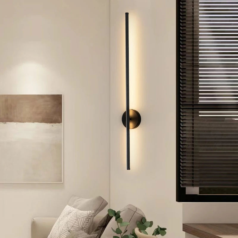 Modern Indoor 360° Rotatable LED Wall Lamps with Black Touch Switch