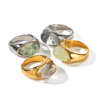 Load image into Gallery viewer, Chunky Oval Stone Set Ring

