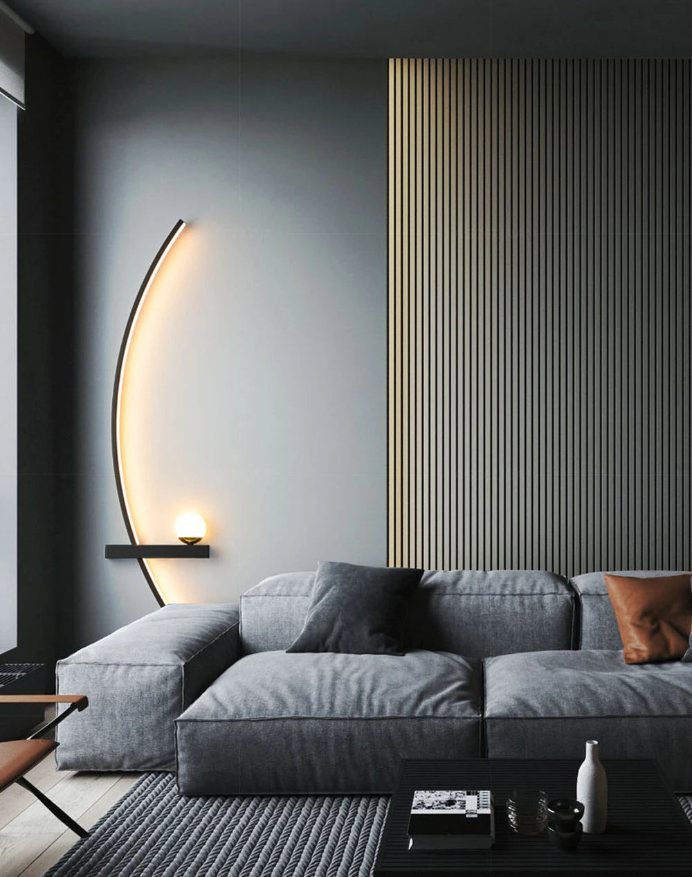 Modern Wall Lamp With Simple Arc Line Design