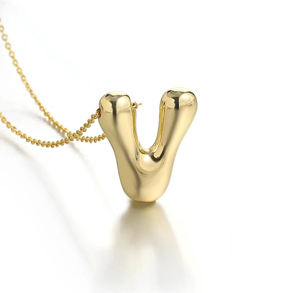 Puffy Letter Necklace