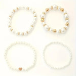 Load image into Gallery viewer, Bold Gold Accented Pearl Bracelet Stack
