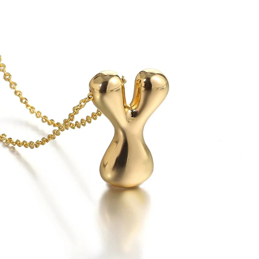 Puffy Letter Necklace