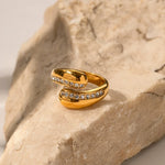 Load image into Gallery viewer, Chunky Diamond Accented Wrap Ring
