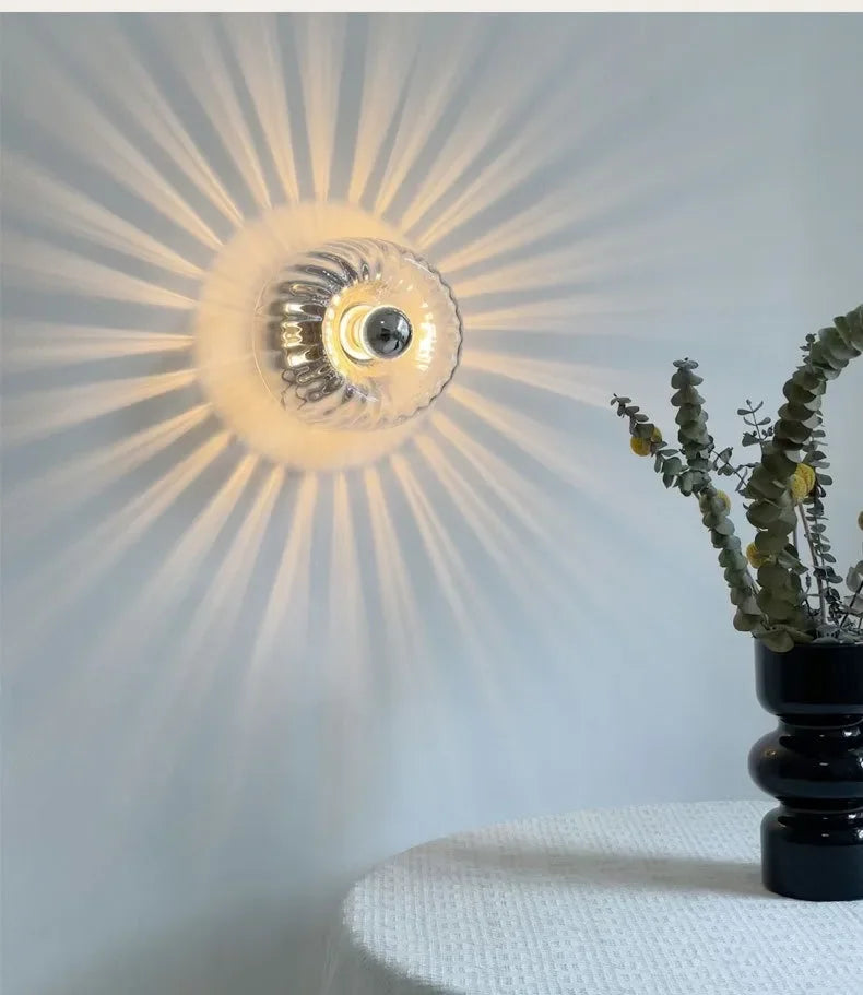 Modern Bauhaus Glass Wall Lamp for Living Room Deco